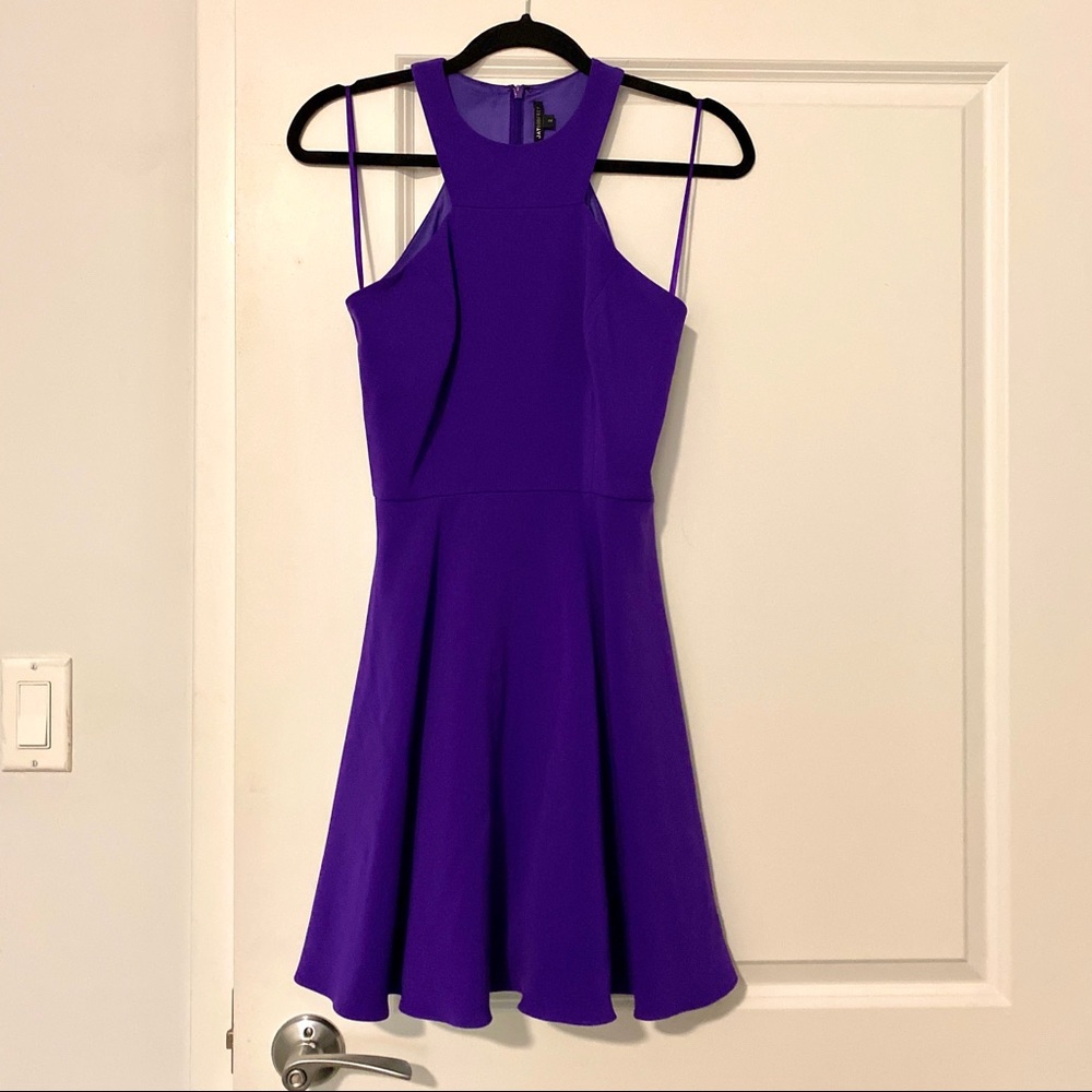 Jay Godfrey Indigo Purple Fit and Flare Dress